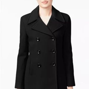 calvin klein double breasted peacoat ~ petite